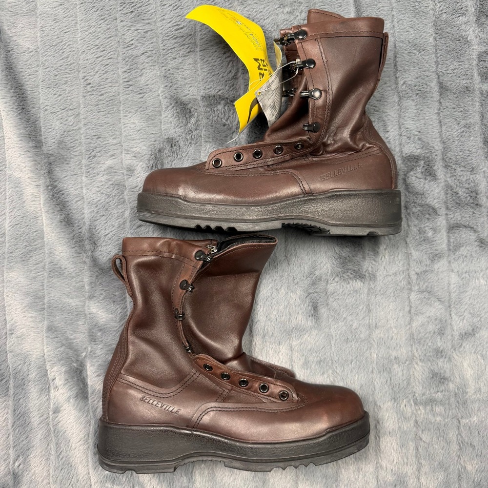Belleville 330 ST Mens 6R Brown Leather Steel Toe Flight Boots Vibram USA Made